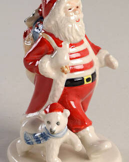 Royal Copenhagen Annual Santa Figurine 2020-Santa With Teddy - Boxed