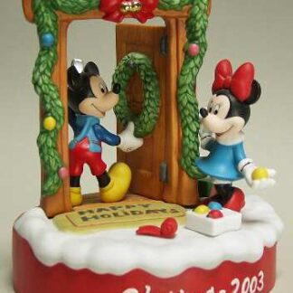 Grolier Disney Christmas Figurine Home For The Holidays-75 Years With Mick - No Box